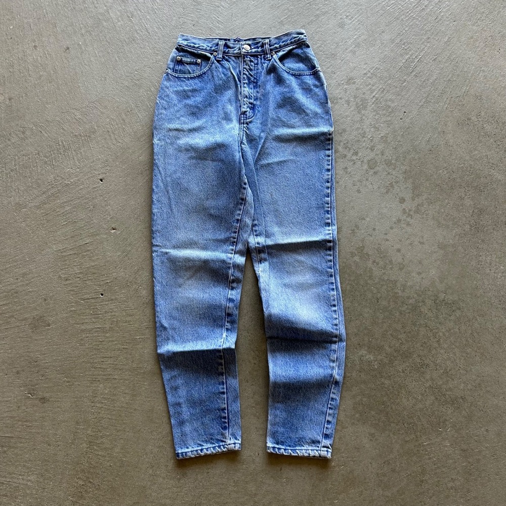 Vintage 90s LA Blues Mom Jeans Size 6 Blue Denim High‎ Waisted Relaxed Tapered